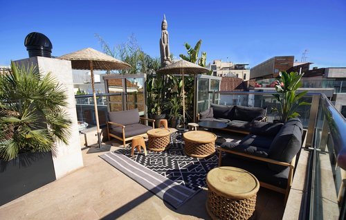 La terraza del Urban, en la Carrera de San Jerónimo.