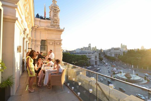 La Terraza del Palacio de Cibeles, con unas vistas privilegiadas en un edificio único.