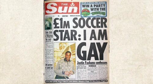 La famosa portada de The Sun con la exclusiva de Justin Fashanu.